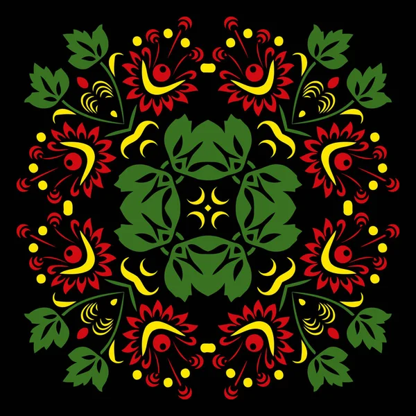 Etnik yuvarlak mandala dekoratif çiçek retro süsleme Doğu tarzı tasarım öğeleri geleneksel vektör çizim.