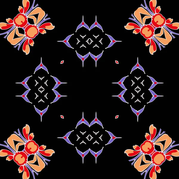 Vintage süs arka plan. Yuvarlak model. Geleneksel halk sanat vektör