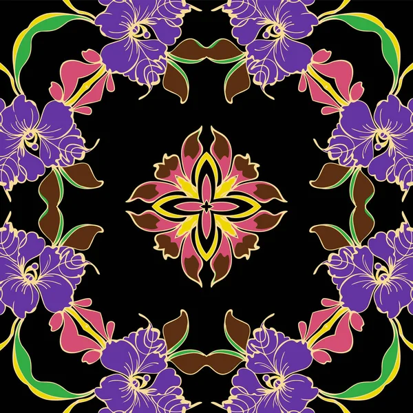 Süs arka plan. Yuvarlak model. Vektör sanat