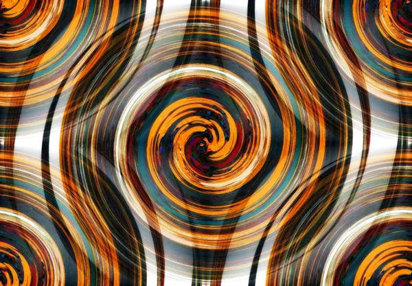 Abstrakte Spirale Psychedelischer Fraktale Verschwommener Farben — Stockfoto