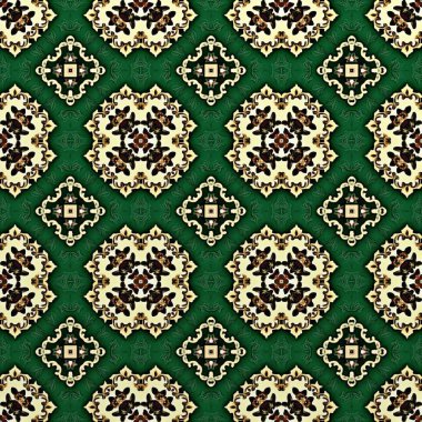 Sorunsuz raster desen oryantal tarzda psychedelic mozaik desen duvar kağıdı, arka planlar, halılar, halı için dekor için.