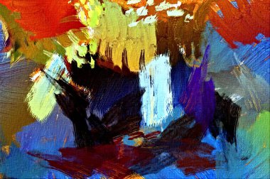 Soyut psychedelic grunge arka plan grafik stilizasyon dokulu tuval üzerine kaotik bulanık konturlar ve boya konturları.