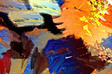 Soyut psychedelic grunge arka plan grafik stilizasyon dokulu tuval üzerine kaotik bulanık konturlar ve boya konturları.