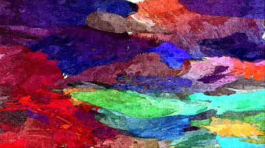 Soyut psychedelic grunge arka plan grafik stilizasyon dokulu tuval üzerine kaotik bulanık konturlar ve boya konturları.