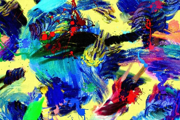 Abstrakte Psychedelische Grunge Hintergrundgrafik Auf Einer Texturierten Leinwand Aus Chaotischen — Stockfoto