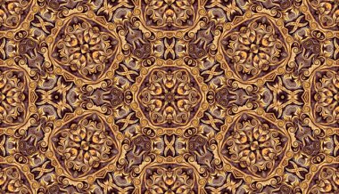 Sorunsuz raster desen oryantal tarzı çiçek psychedelic mozaik desen duvar kağıdı, arka planlar, halılar, halı için dekor için..