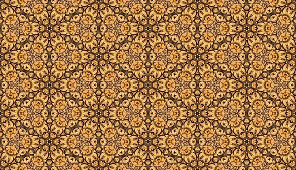 Bezszwowe Raster Wzór Stylu Orientalnym Kwiat Psychodeliczny Mozaika Wzór Tła — Zdjęcie stockowe