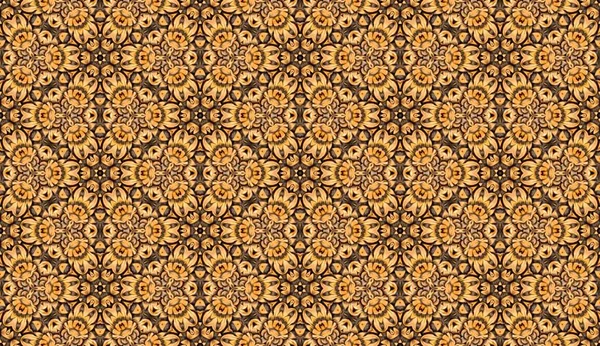 Padrão Raster Sem Costura Estilo Oriental Flor Mosaico Psicodélico Padrão — Fotografia de Stock