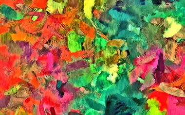 Soyut psychedelic fraktal arka plan boya ve leke suluboya stilizasyon fırça darbeleri bulanık dokular.