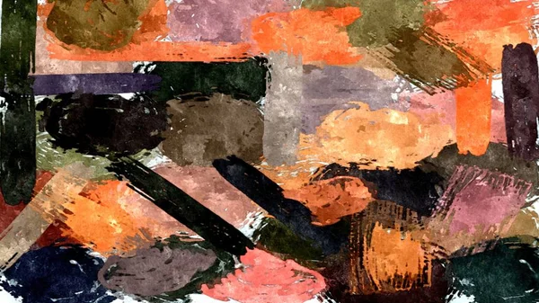 Abstracte Psychedelische Fractal Achtergrond Uit Wazig Texturen Van Penseelstreken Van — Stockfoto