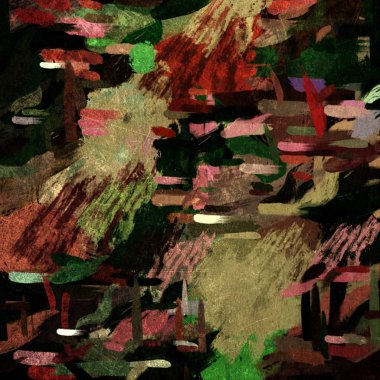 Soyut psychedelic grunge arka plan grafik stilizasyon dokulu tuval üzerine kaotik bulanık konturlar ve boya konturları.