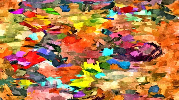 Abstrakte Psychedelische Fraktalen Hintergrund Aus Verschwommenen Texturen Von Pinselstrichen Und — Stockfoto