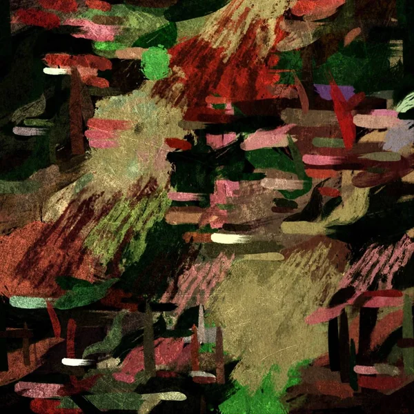 Soyut psychedelic grunge arka plan grafik stilizasyon dokulu tuval üzerine kaotik bulanık konturlar ve boya konturları.