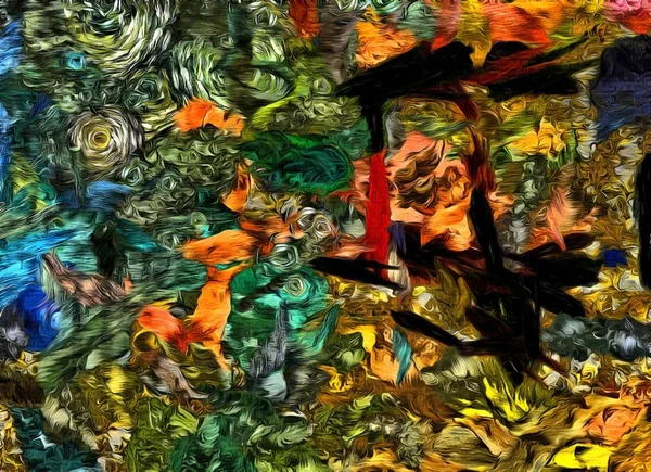 Abstrakt Färgade Psykedeliska Grunge Bakgrund Med Textur Kaotiskt Suddiga Fläckar — Stockfoto