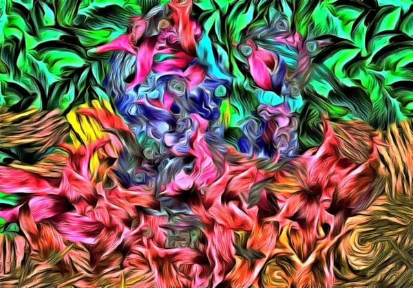 Abstract Gekleurde Psychedelische Grunge Achtergrond Met Textuur Van Chaotisch Wazig — Stockfoto