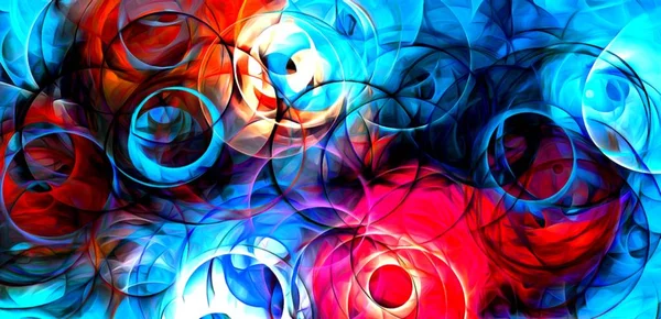 Abstract Electrifying Lines Smoky Fractal Pattern Digital Illustration Art Work — Stock Photo, Image