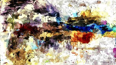 Soyut psychedelic grunge arka plan doku düzensizce bulanık noktalar ve boya konturları ile renkli.