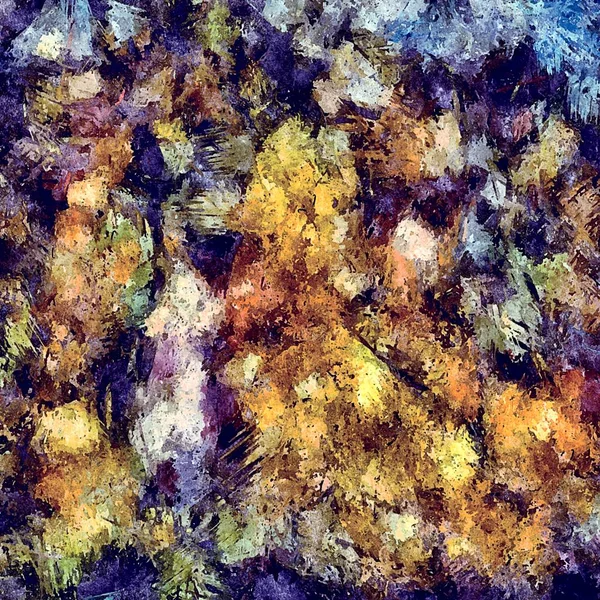 Фон Різнокольорова Імітація Абстрактної Психоделіки Малювання Хаотичних Мазків Олійними Фарбами — стокове фото