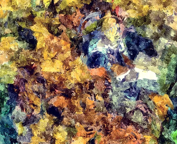 Fondo Psicodélico Abstracto Pinceladas Caóticas Color Diferentes Tamaños Cepillo Estilización —  Fotos de Stock