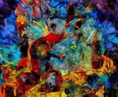 psychedelic arka plan rengi kaotik fırça darbeleri farklı fırça boyutları suluboya stilizasyon üzerinden.