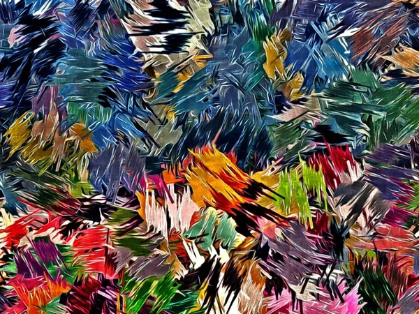 Абстрактный Психоделический Фон Цвета Хаотических Мазков Кисти Различных Размеров Акварелью — стоковое фото
