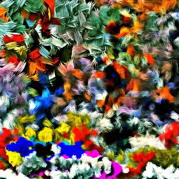 Psychodeliczny Tło Kolor Chaotyczne Pociągnięcia Pędzla Różnych Rozmiarach Akwarela Stylizacji — Zdjęcie stockowe