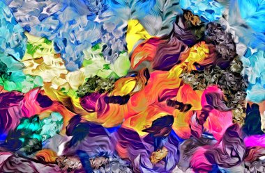 psychedelic arka plan rengi kaotik fırça darbeleri farklı fırça boyutları suluboya stilizasyon üzerinden.