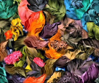 psychedelic arka plan rengi kaotik fırça darbeleri farklı fırça boyutları suluboya stilizasyon üzerinden.