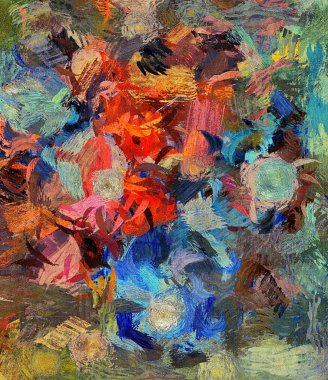 psychedelic arka plan rengi kaotik fırça darbeleri farklı fırça boyutları suluboya stilizasyon üzerinden.