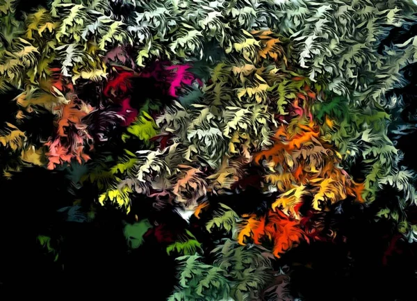 Psychodeliczny Tło Kolor Chaotyczne Pociągnięcia Pędzla Różnych Rozmiarach Akwarela Stylizacji — Zdjęcie stockowe