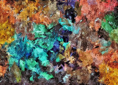 Soyut grunge arka plan rengi kaotik bulanık noktalar fırça darbeleri farklı boyutlarda