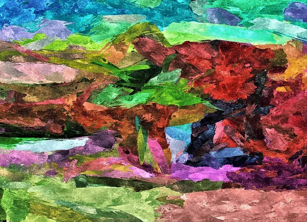 Abstrato grunge fundo de cor caótico manchas borradas pinceladas de diferentes tamanhos — Fotografia de Stock
