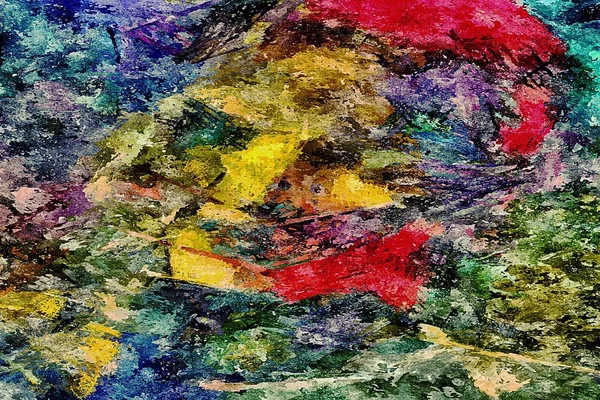 Абстрактный фон от цвета хаотических размытых пятен мазков кисти различных размеров — стоковое фото