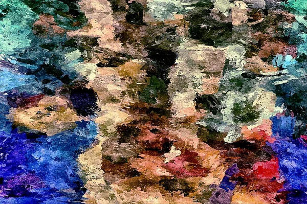 Fundo abstrato de cor caótico manchas borradas pinceladas de diferentes tamanhos — Fotografia de Stock