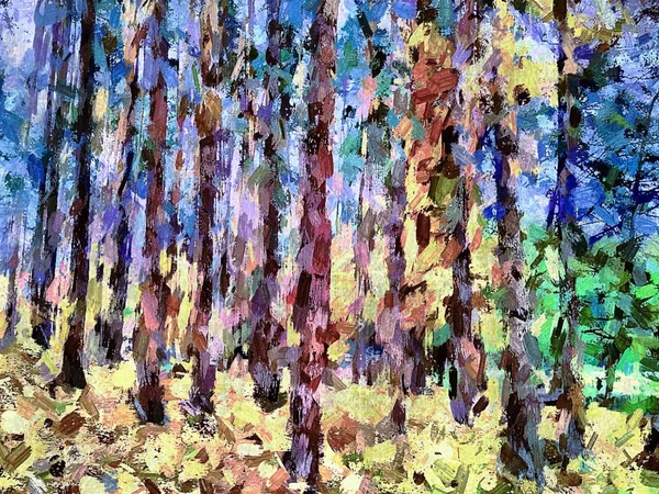 Fond abstrait de couleur chaotique taches floues coups de pinceau de différentes tailles — Photo