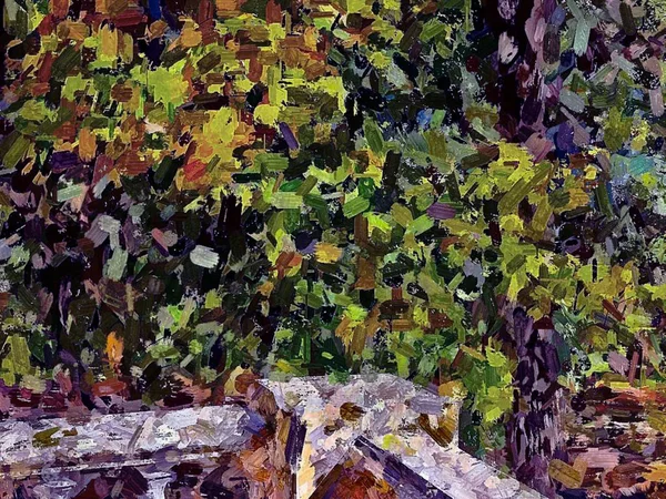 Abstrakt bakgrund från färg kaotiska suddiga fläckar penseldrag i olika storlekar — Stockfoto