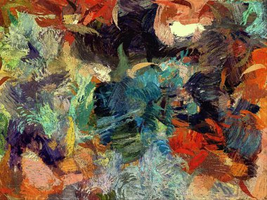alt boya uygulanması dokulu arka plan psychedelic. Bilgisayar Stilizasyon boya petrol inmenin farklı şekil ve büyüklükte fırçaları ile