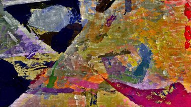 alt boya uygulanması dokulu arka plan psychedelic. Bilgisayar Stilizasyon boya petrol inmenin farklı şekil ve büyüklükte fırçaları ile