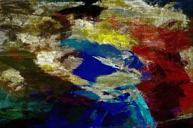 alt boya uygulanması dokulu arka plan psychedelic. Bilgisayar Stilizasyon boya petrol inmenin farklı şekil ve büyüklükte fırçaları ile