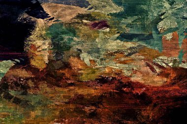 alt boya uygulanması dokulu arka plan psychedelic. Bilgisayar Stilizasyon boya petrol inmenin farklı şekil ve büyüklükte fırçaları ile