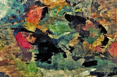 alt boya uygulanması dokulu arka plan psychedelic. Bilgisayar Stilizasyon boya petrol inmenin farklı şekil ve büyüklükte fırçaları ile