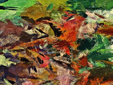 alt boya uygulanması dokulu arka plan psychedelic. Bilgisayar Stilizasyon boya petrol inmenin farklı şekil ve büyüklükte fırçaları ile