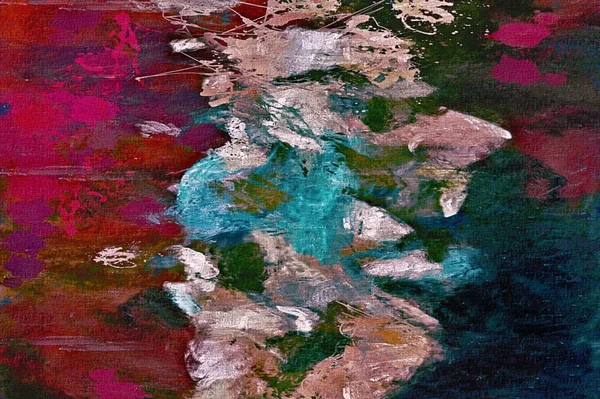 alt boya uygulanması dokulu arka plan psychedelic. Bilgisayar Stilizasyon boya petrol inmenin farklı şekil ve büyüklükte fırçaları ile