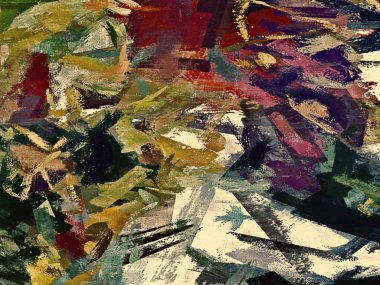 underpainting uygulama doku ile boşaltmak psychedelic arka plan. Farklı şekiller ve boyutlarda fırçalar ile boya yağ vuruşlarının bilgisayar stilizasyon