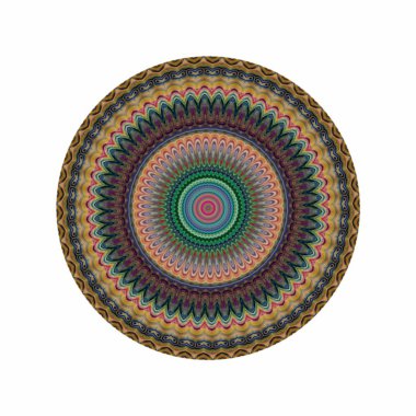 Etnik yuvarlak mandala dekoratif çiçek retro süs doğu tarzı tasarım elemanları geleneksel
