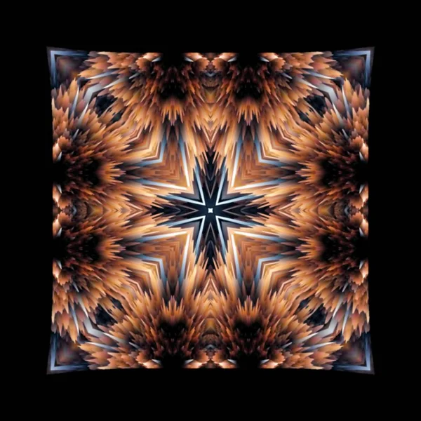 Wzór rastrowy w stylu orientalnym kwiat psychodelowe mozaika wzór Tapety, tła, wystrój dla gobeliny, dywan — Zdjęcie stockowe