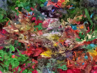 farklı boyutlarda renk kaotik bulanık noktalar fırça darbeleri soyut grunge arka plan