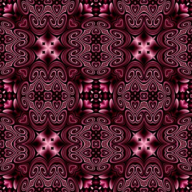 Sorunsuz raster desen oryantal tarzı çiçek psychedelic mozaik desen duvar kağıdı, arka planlar, halılar, halı için dekor için