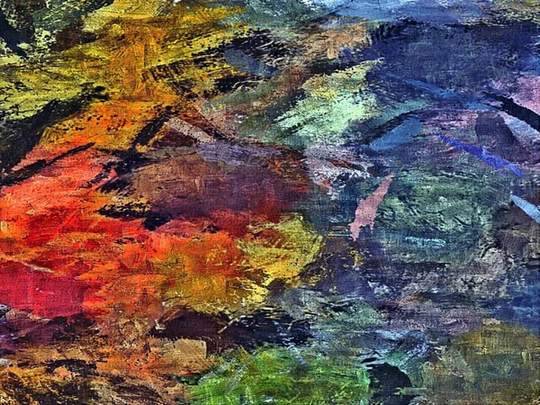 Farklı boyutlarda renk kaotik bulanık noktalar fırça darbeleri soyut grunge arka plan — Stok fotoğraf