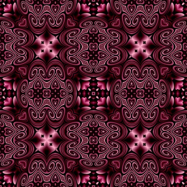 Naadloze raster patroon in oosterse stijl bloem psychedelische mozaïek patroon voor behang, achtergronden, decor voor wandtapijten, tapijt — Stockfoto